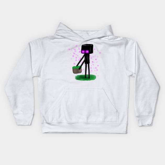 Cute Enderman Kids Hoodie by Fickle and Fancy